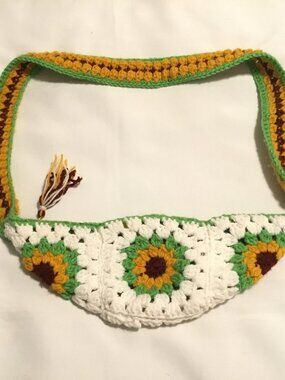 New Handmade Crochet Granny Square Tote Bag Crossbody Bag Women’s Shoulder Bag